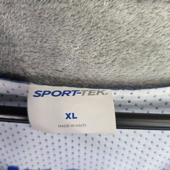 Mens Sport-Tek Reversible White & Blue Mesh Tank Top 100% Polyester Size XL - Picture 3 of 10